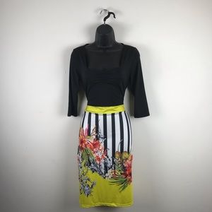 Fine Jo Long Sleeve Chic Cocktail Dress